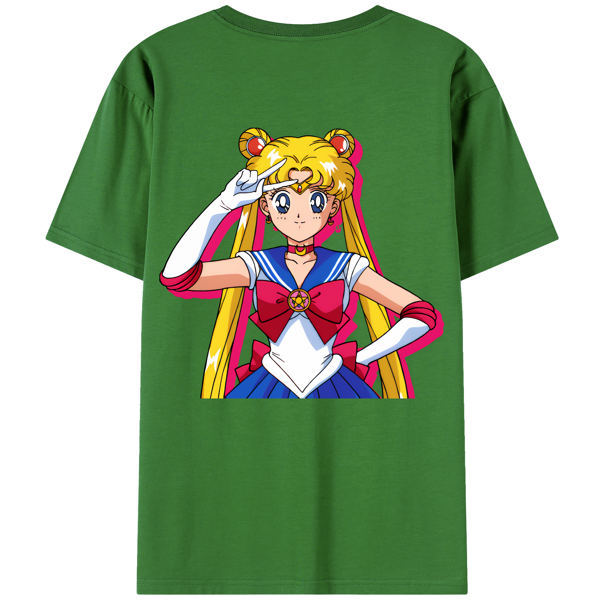 （画像用） 美少女戦士セーラームーン 月野 うさぎ つきの うさぎ Sailor Moon Tsukino Usagi レディース半袖Tシャツ(バックプリント)